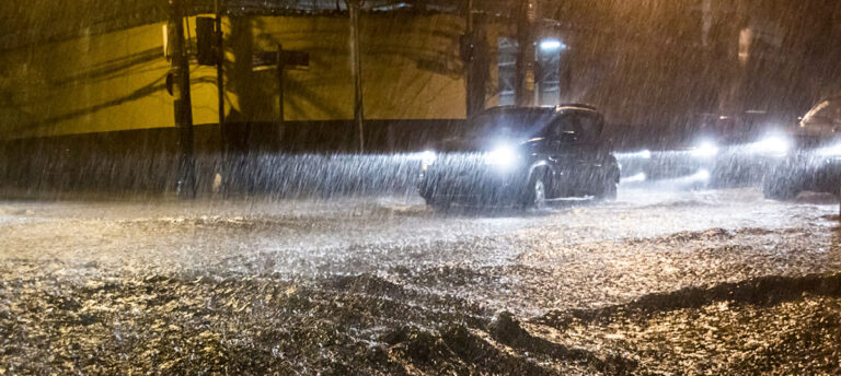 Flooded street